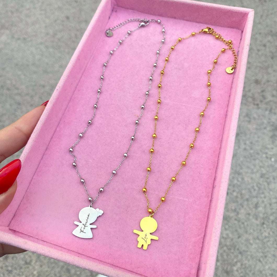 Collana rosario baby personalizzabile